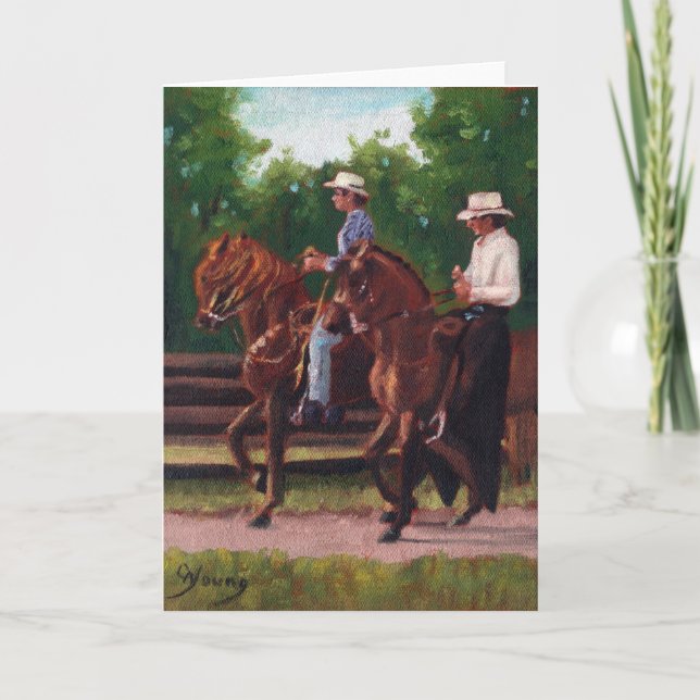 Cartão Paso Fino Horses Blank Greeting Card (Frente)
