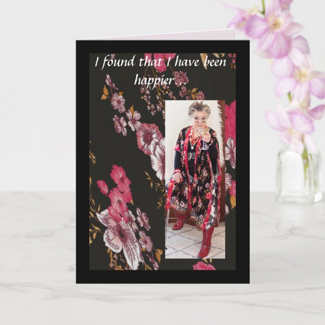 Cartão Passando do café para o alcaçuz laranja engraçado (Orquídea)