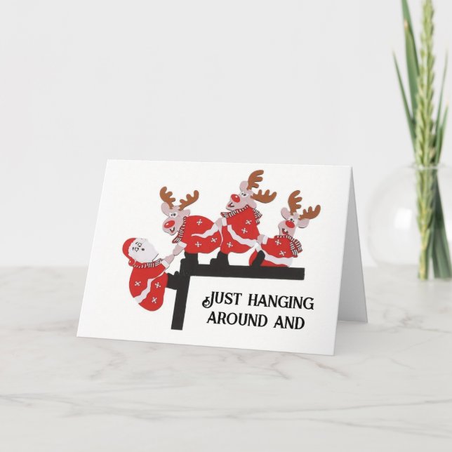 CARTÃO PASSANDO PARA DESEJAR "FELIZ NATAL" (Frente)