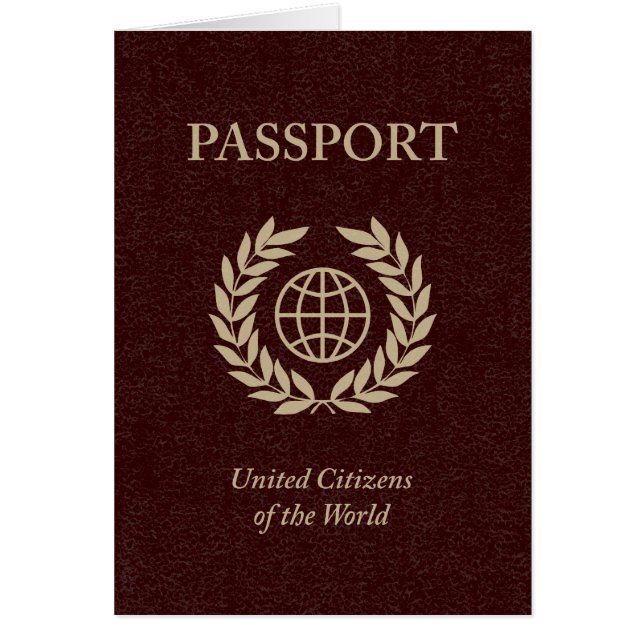 Cartão passaporte burgundy (Frente)