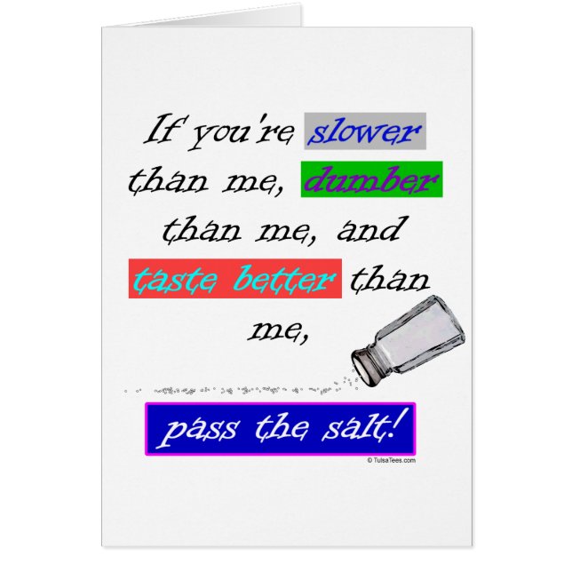 Cartão Passar o Sal (Frente)