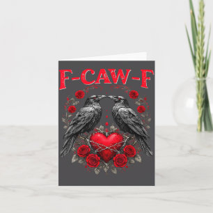 Cartão Passarinho Preto Engraçado F-caw-f Anti Dia dos Na