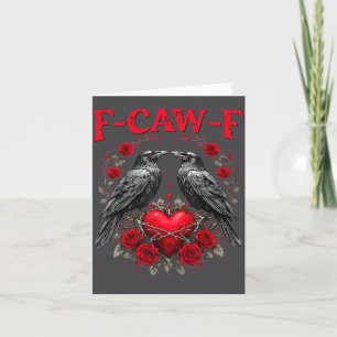 Cartão Passarinho Preto Engraçado F-caw-f Anti Dia dos Na