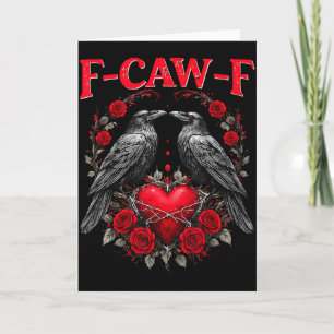 Cartão Passarinho Preto Engraçado F-caw-f Anti Dia dos Na
