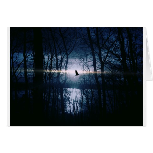 Cartão Pássaro à lua (Frente Horizontal)