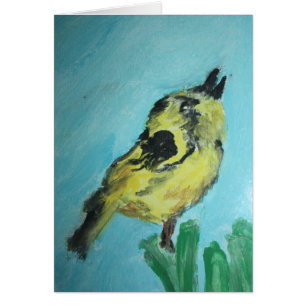 Cartão Pássaro amarelo