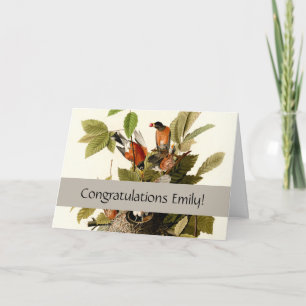 Cartão Pássaro Americano Robin Wildlife