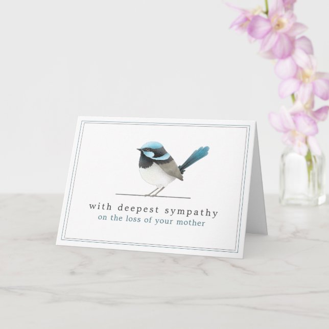 Cartão Pássaro Azul - Perda de Simples Simples Simpatia E (Orquídea)