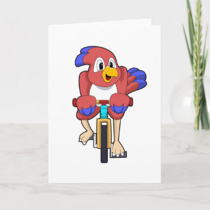 Cartão Pássaro com Bicicleta
