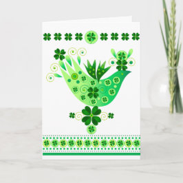 Cartão Pássaro da Sorte Irlandês