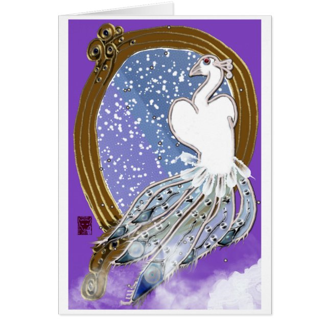 Cartão pássaro de paraíso (Frente)