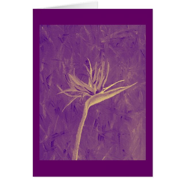 Cartão Pássaro de paraíso roxo (Frente)