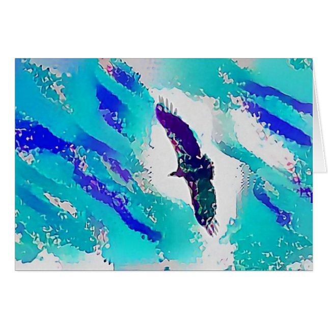 Cartão Pássaro de rapina africano (Frente Horizontal)