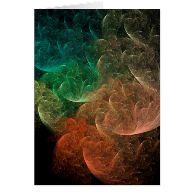 Cartão Pássaro do Espaço de Arte abstrato (Frente)