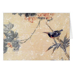 Cartão Pássaro em Bamboo