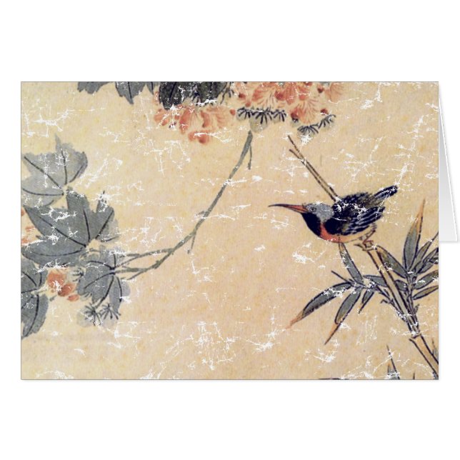 Cartão Pássaro em Bamboo (Frente Horizontal)