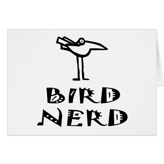 Cartão Pássaro Engraçado (Frente Horizontal)