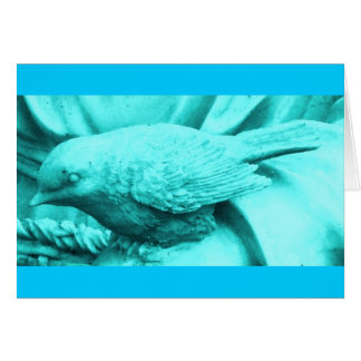 Cartão Pássaro Estatutário Turquesa