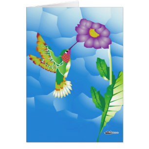 Cartão Pássaro humano:  Estilizado