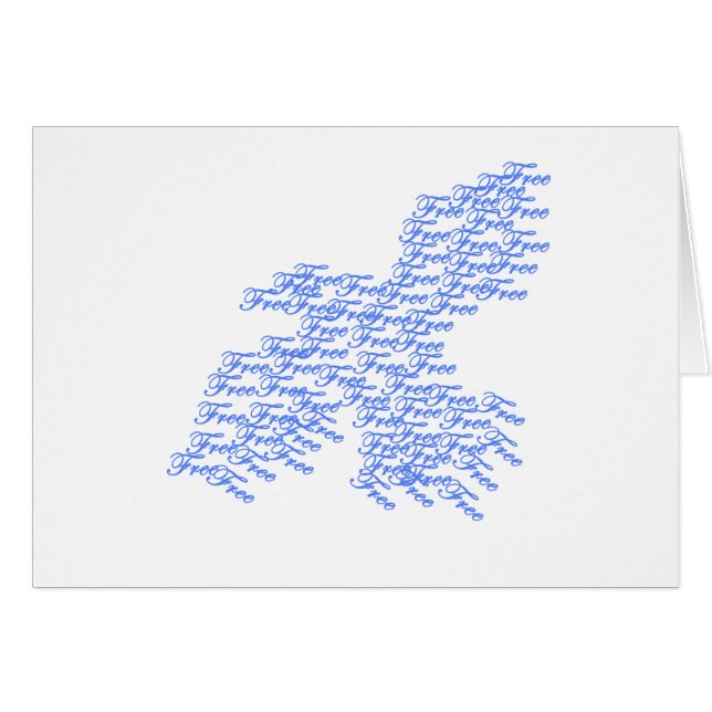 Cartão Pássaro livre (Frente Horizontal)