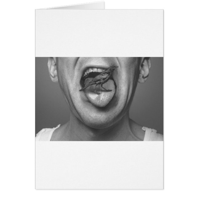 Cartão Pássaro na boca (Frente)