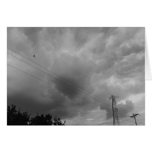 Cartão Pássaro na Paisagem/Nó (Frente Horizontal)