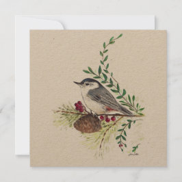 Cartão Pássaro Nuthatch