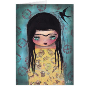 Cartão Pássaro preto