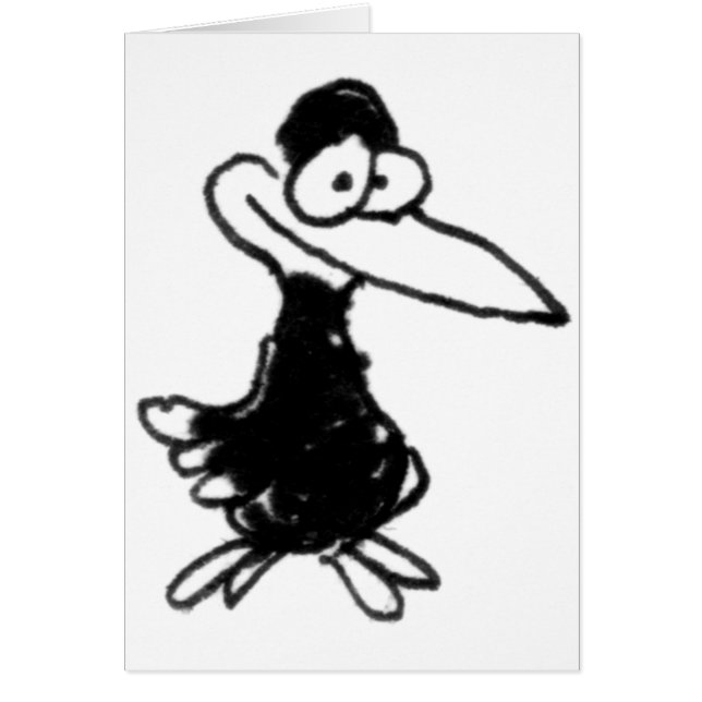 Cartão pássaro preto do davholle (Frente)