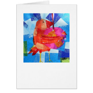 Cartão Pássaro que guardara uma baga