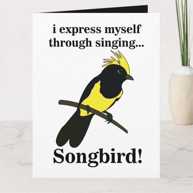 Cartão Pássaro Songbird Engraçado Birdwatcher (Frente)