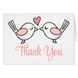 Cartão Pássaros Bons Com Amor Amam Pássaros Rosa Casament