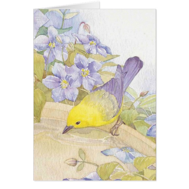 Cartão pássaros da aguarela (Frente)