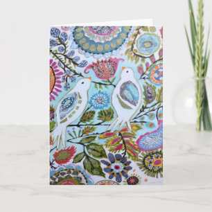 Cartão Pássaros de Papel I