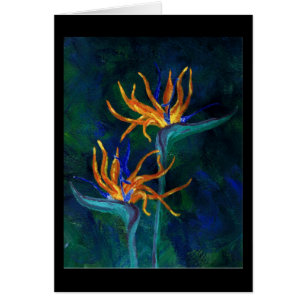 Cartão Pássaros de paraíso