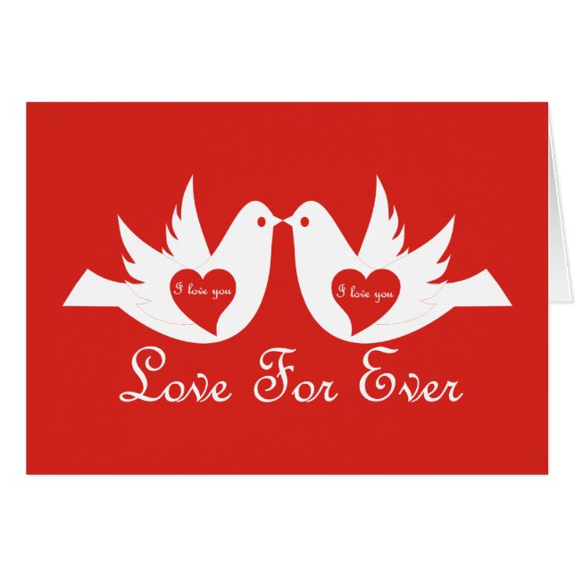 Cartão Pássaros do Amor (Frente Horizontal)