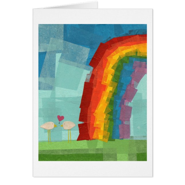 Cartão Pássaros do arco-íris (Frente)