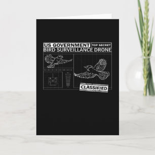 Cartão Pássaros não são verdadeiros - Engraçados observan
