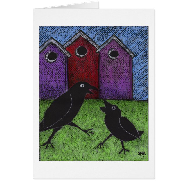 Cartão Pássaros Negros (Frente)