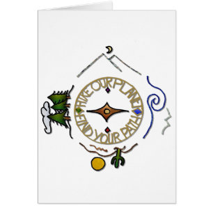 Cartão Passe o nosso planeta Hiker na capa da alma