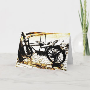 Cartão Passear minha bicicleta - sepia retro look