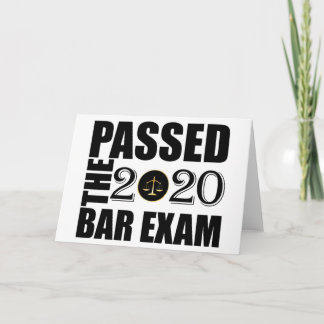 Cartão Passed the 2020 Bar Exam