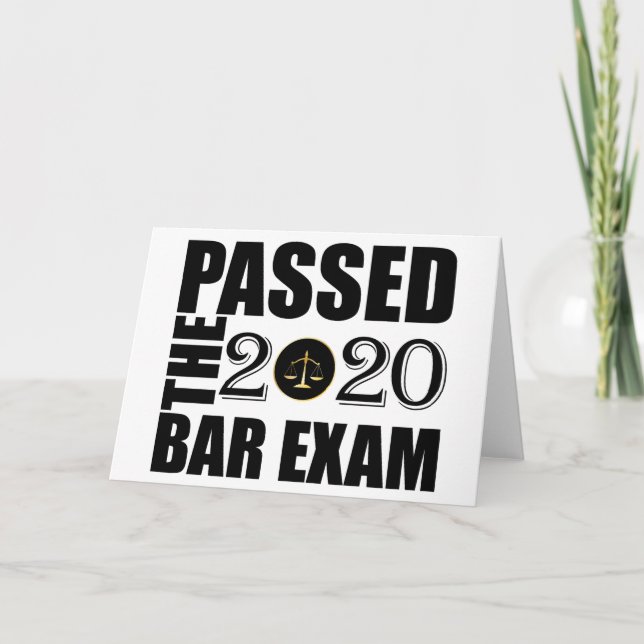 Cartão Passed the 2020 Bar Exam (Frente)