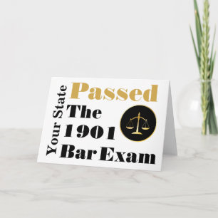 Cartão Passed the Bar Exam (Customize State & Year)
