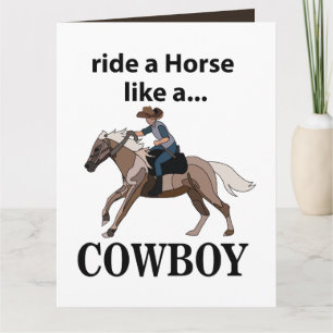 Cartão Passeio de Cowboy Montar um Cavalo Como um Cowboy
