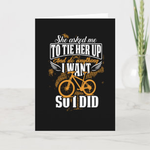 Cartão Passeio De Humor Engraçado Com Bicicleta De Ciclo