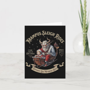 Cartão Passeios de Trenó do Krampus