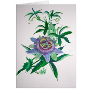 Cartão Passion Flower Botanical Art