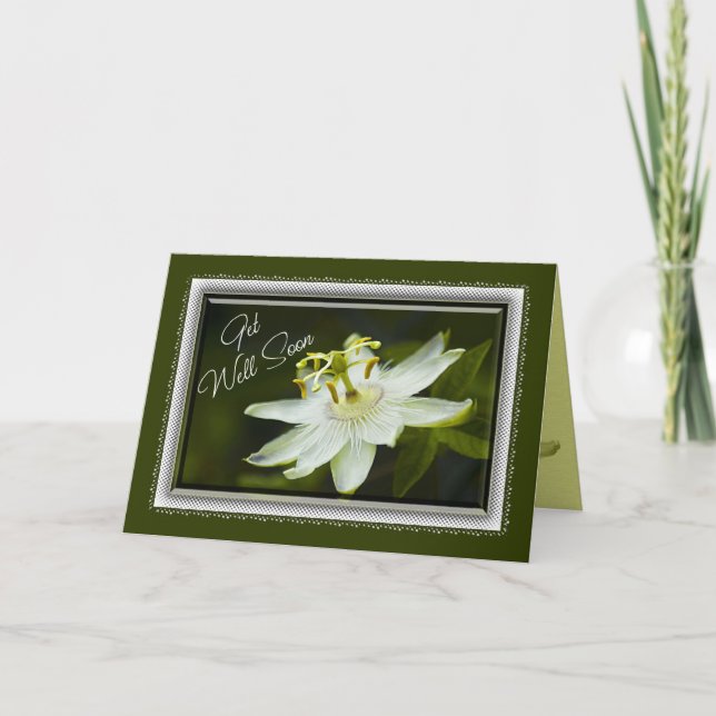 Cartão Passion Flower Get Well Card (Frente)