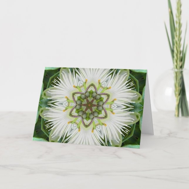 Cartão Passion Flower Mandala (Frente)